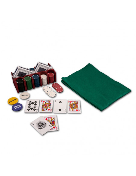 Set Poker plastic + metal + textil,ROB-PK200-1