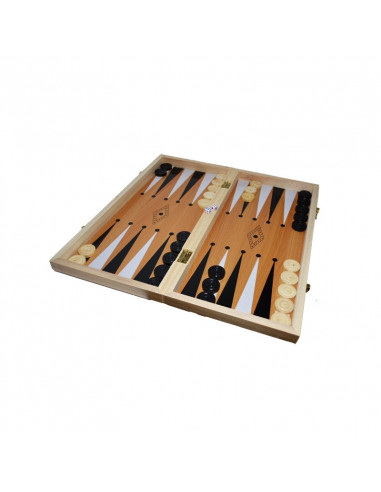 Joc 3 in 1: Sah, table, dame! Cutie lemn, 40x19cm,ROB-A4028