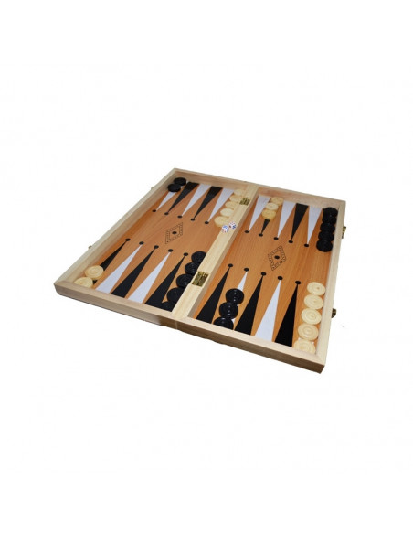 Joc 3 in 1: Sah, table, dame! Cutie lemn, 40x19cm,ROB-A4028