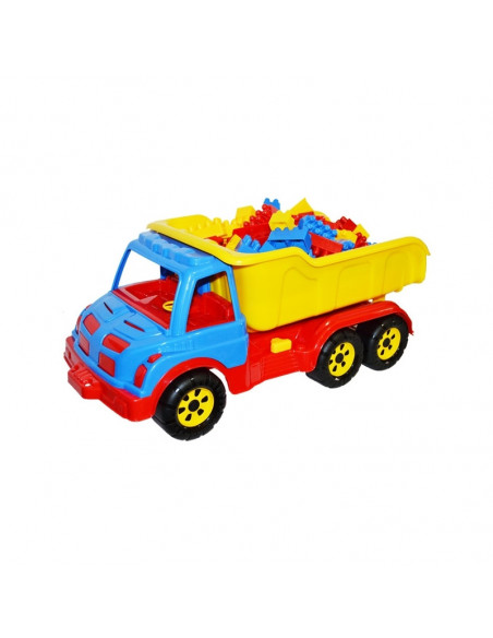 Camion plastic 60 cm + 80 cuburi - ROBENTOYS,ROB-16011