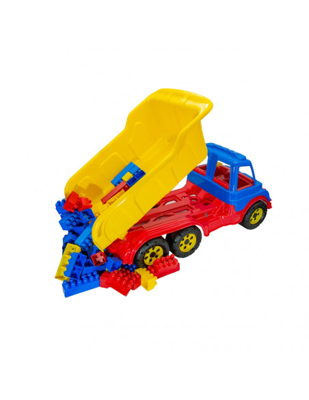 Camion plastic 60 cm + 80 cuburi - ROBENTOYS,ROB-16011
