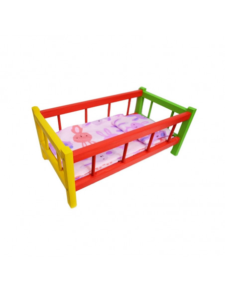 Patut pentru papusi, colorat, din lemn - Tupiko,ROB-LSK-1622