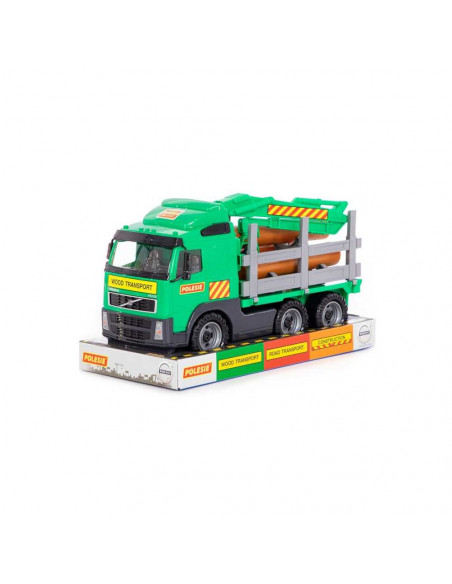 Camion cu lemne - Volvo PowerTruck, 45x19x25 cm, Wader,ROB-58331
