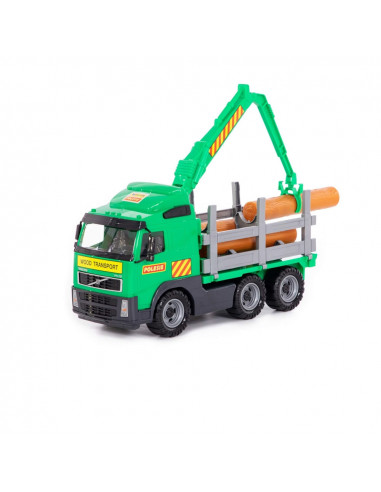 Camion cu lemne - Volvo PowerTruck, 45x19x25 cm, Wader,ROB-58331