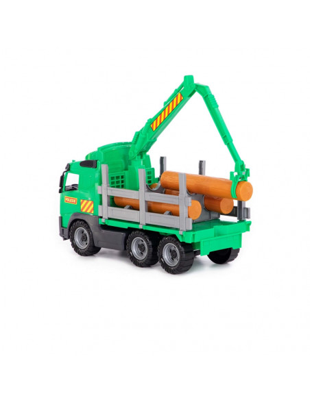 Camion cu lemne - Volvo PowerTruck, 45x19x25 cm, Wader,ROB-58331