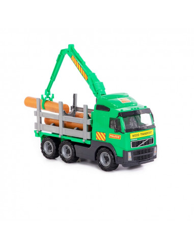 Camion cu lemne - Volvo PowerTruck, 45x19x25 cm, Wader,ROB-58331