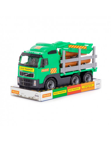 Camion cu lemne - Volvo PowerTruck, 45x19x25 cm, Wader,ROB-58331
