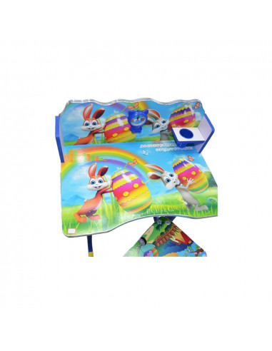 Birou pentru copii, reglabil, lemn + metal,ROB-FB-30