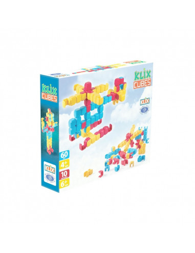 Joc constructii Klix Cubes, 60 piese/cutie,ROB-DSKL001