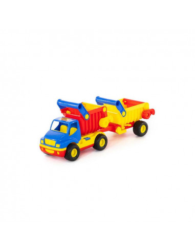 Basculanta cu remorca - ConsTruck, 50x14x19 cm, Wader,ROB-0360