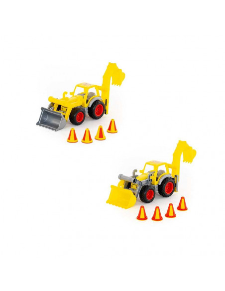 Excavator cu incarcator - ConsTruck, 38x16x22 cm, Wader,ROB-0377