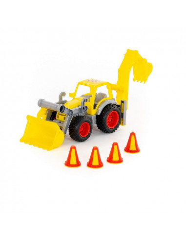 Excavator cu incarcator - ConsTruck, 38x16x22 cm, Wader,ROB-0377