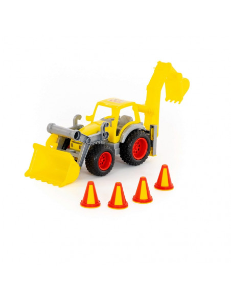 Excavator cu incarcator - ConsTruck, 38x16x22 cm, Wader,ROB-0377