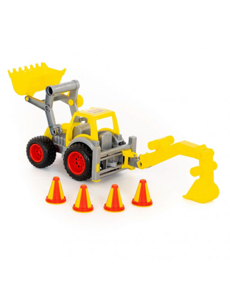 Excavator cu incarcator - ConsTruck, 38x16x22 cm, Wader,ROB-0377