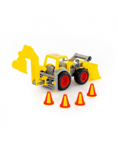 Excavator cu incarcator - ConsTruck, 38x16x22 cm, Wader,ROB-0377