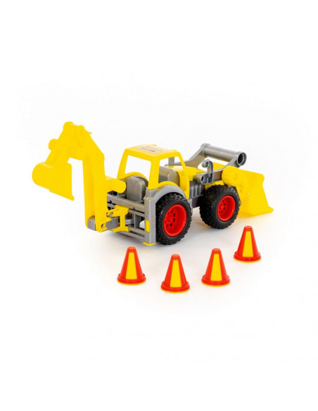 Excavator cu incarcator - ConsTruck, 38x16x22 cm, Wader,ROB-0377
