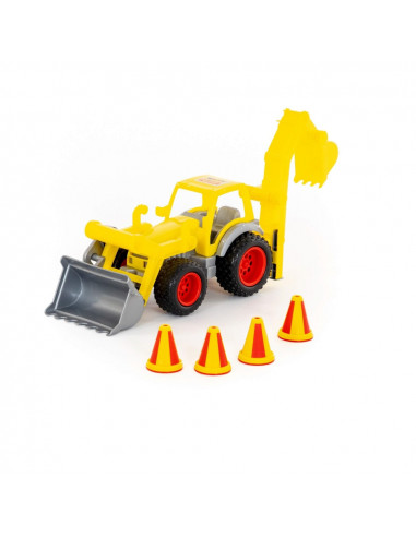 Excavator cu incarcator - ConsTruck, 38x16x22 cm, Wader,ROB-0377