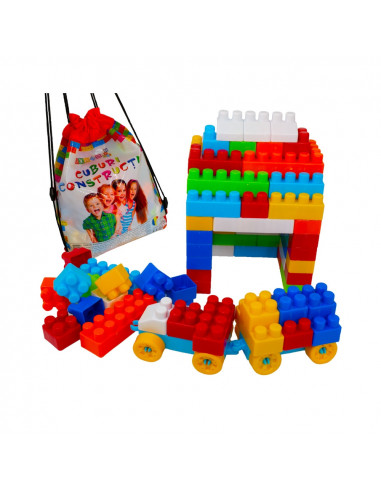 Cuburi constructii in rucsac, 320 piese/570g -