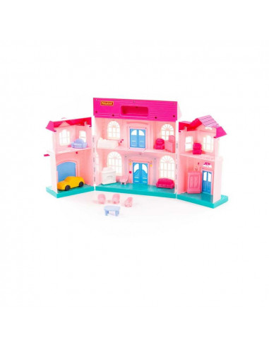 Casuta papusi - Sophie + masina si mobilier, 14 piese