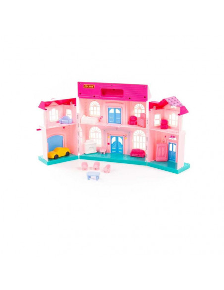 Casuta papusi - Sophie + masina si mobilier, 14 piese
