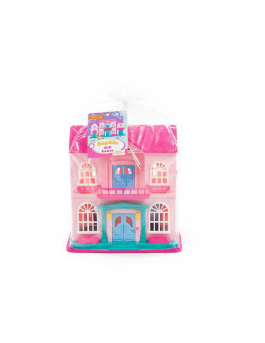 Casuta papusi - Sophie + masina si mobilier, 14 piese