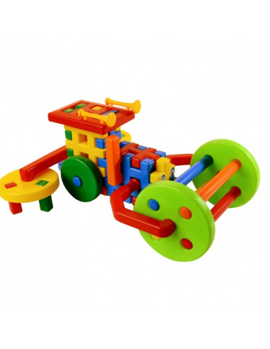 Cuburi constructii, 36x27x16 cm, combina agricola -
