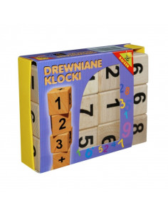 Cuburi din lemn, numere+semne aritmetice - Tupiko,ROB-123-4272