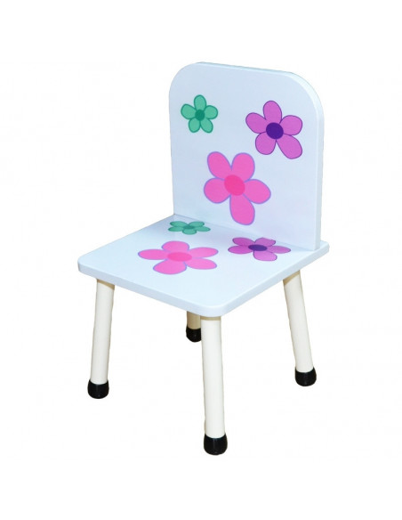 Masuta cu 2 scaunele, MDF+metal/flori,ROB-DT-30