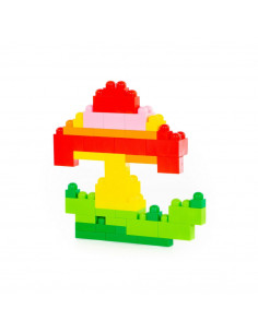 Cuburi constructii Jumbo, 74 piese/cutie, Polesie,ROB-50595 2