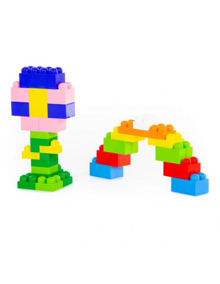 Cuburi constructii Jumbo, 74 piese/cutie, Polesie,ROB-50595