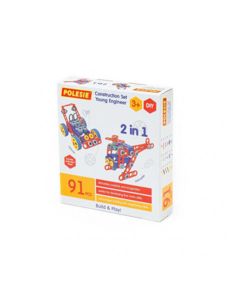 Joc constructii - Micul inginer, 91 piese/cutie