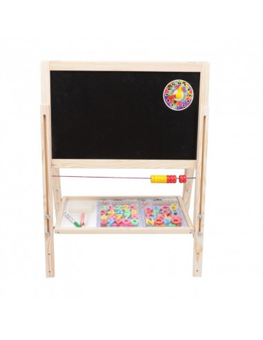 Tablita lemn magnetica/ ajustabila/ 2 fete/ 108 cm + suport +