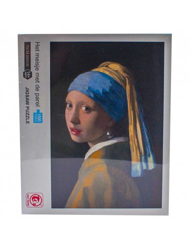 Puzzle carton, Fata cu cercel de perla, 1000 piese,ROB-88323