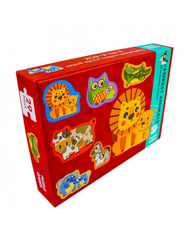 Puzzle din lemn - Animale,ROB-ZSB-1304