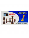 Joc 3 in 1: sah, table, dame! Cutie lemn, 34x17cm,ROB-8802-3