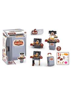 Play set barbeque, in troller, 15 piese,ROB-CK08B