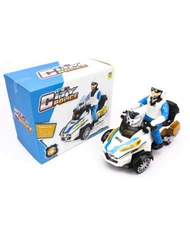 Motocicleta + politist, cu baterii,ROB-2268-9
