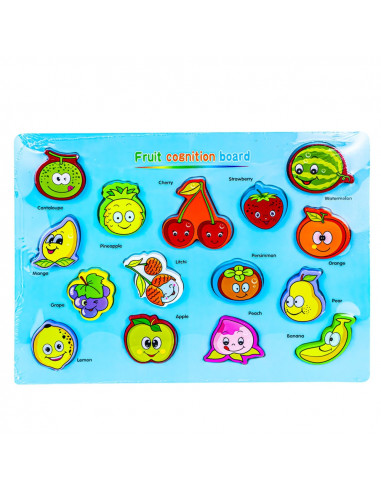 Puzzle din lemn, incastru, Fructe/Legume,ROB-688-5