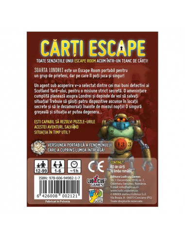 Carti Escape - Soarta Londrei, ISBN: 978-606-94982-1-7,ERR-ROB-