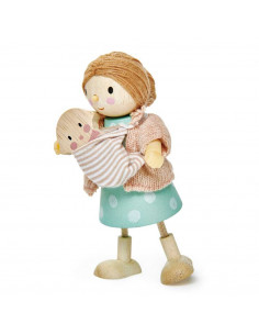 Figurine din lemn - D-na Goodwood cu bebelus,ROB-TL8144