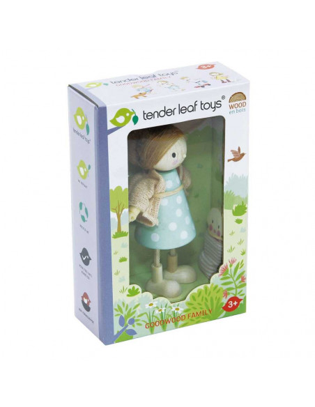 Figurine din lemn - D-na Goodwood cu bebelus,ROB-TL8144