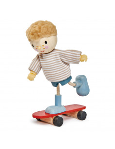 Figurine din lemn - Edward si skateboard-ul,ROB-TL8145