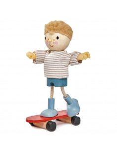 Figurine din lemn - Edward si skateboard-ul,ROB-TL8145 2