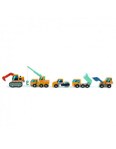 Utilaje constructii, din lemn, 5 piese,ROB-TL8355