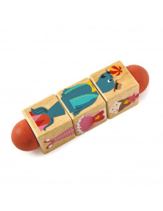 Cuburi rotative, din lemn - La circ,ROB-TL8471 2