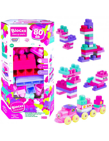 Cuburi constructii JUMBO, 80 piese/cutie,ROB-6668-8