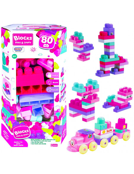 Cuburi constructii JUMBO, 80 piese/cutie,ROB-6668-8
