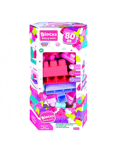 Cuburi constructii JUMBO, 80 piese/cutie,ROB-6668-8