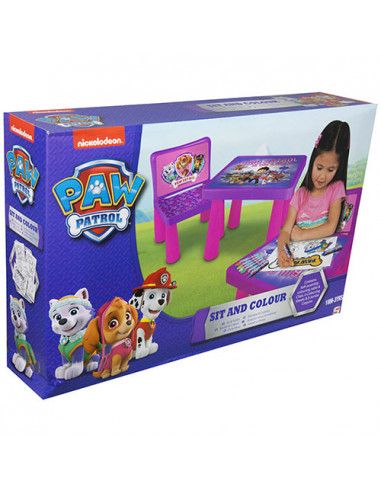 Masa + scaun pentru colorat Paw Patrol -