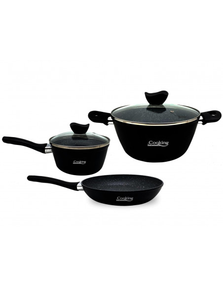 SET GATIT ALUMINIU 5 PIESE, MADEIRA, COOKING BY